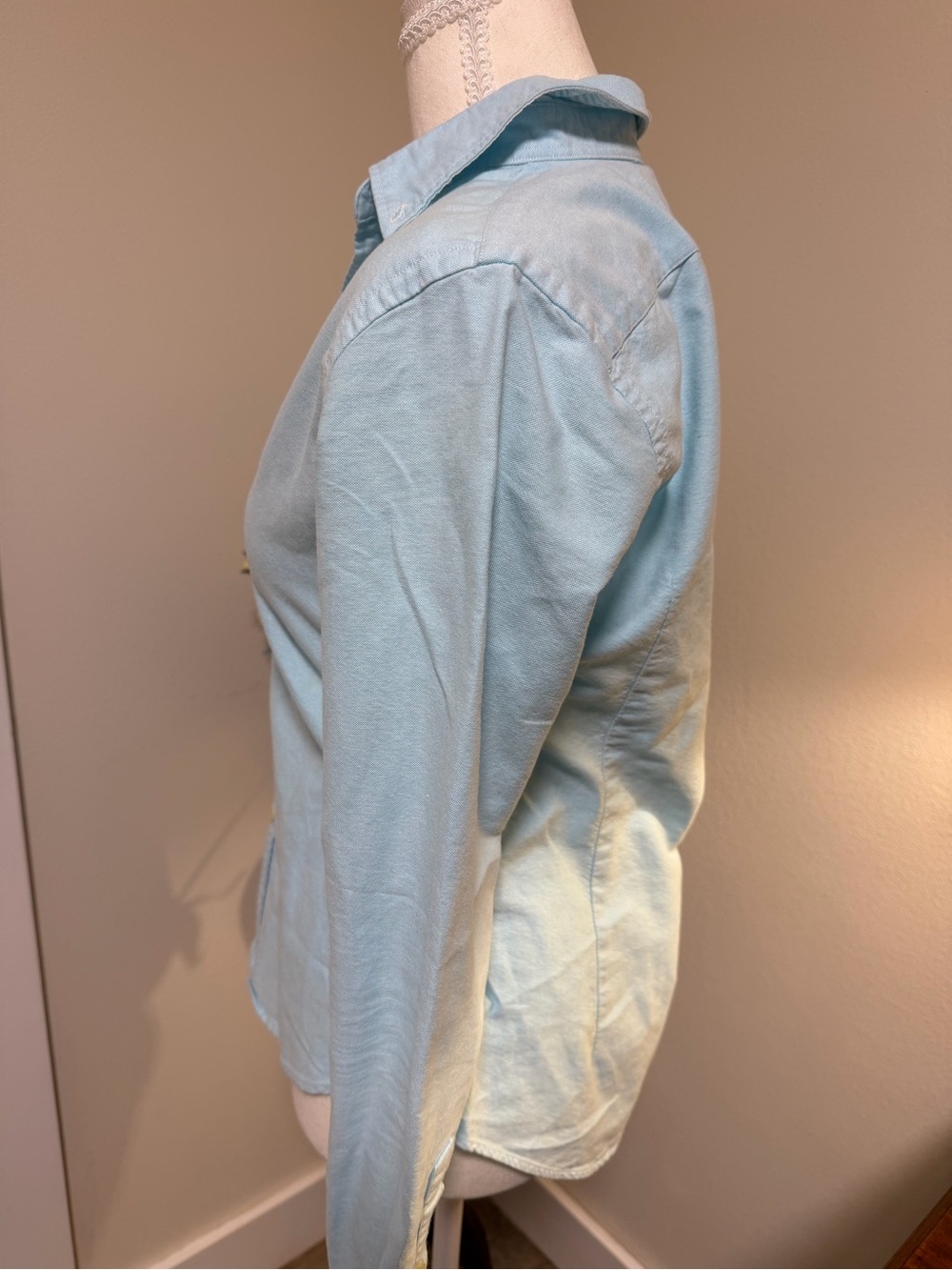 Ralph Lauren Light Blue Women's Button-Down Shirt Pony Preppy Classy - Picture 8 of 11